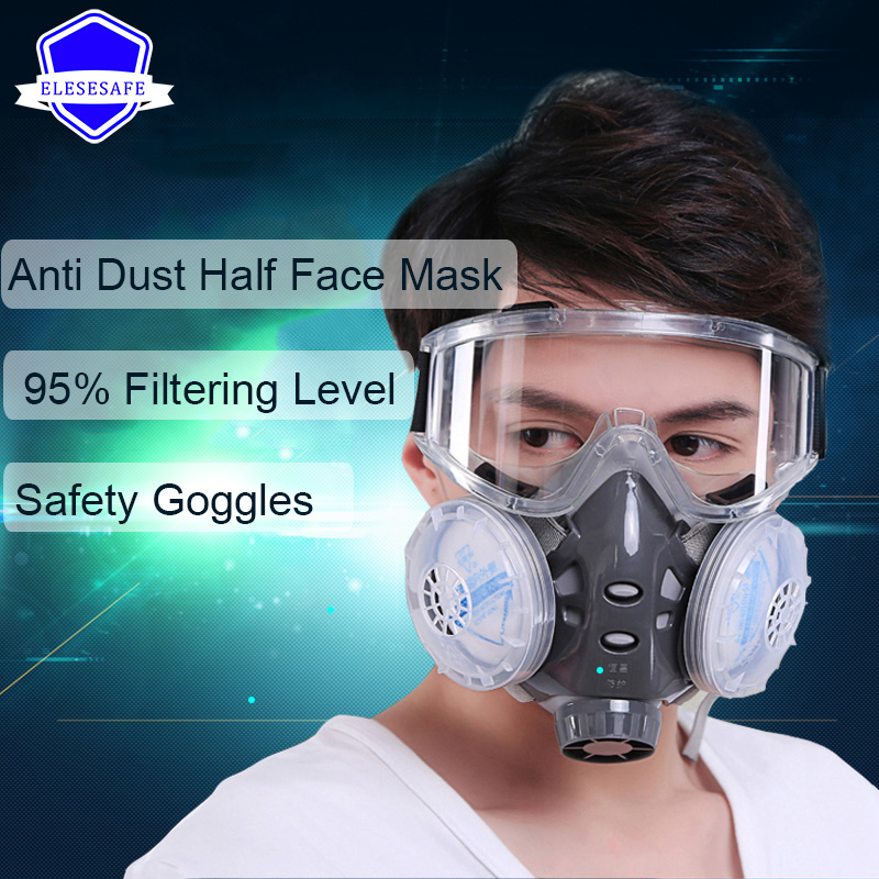 Woodworking Respirator - Nouveau masque Anti-poussière respirateur complet double