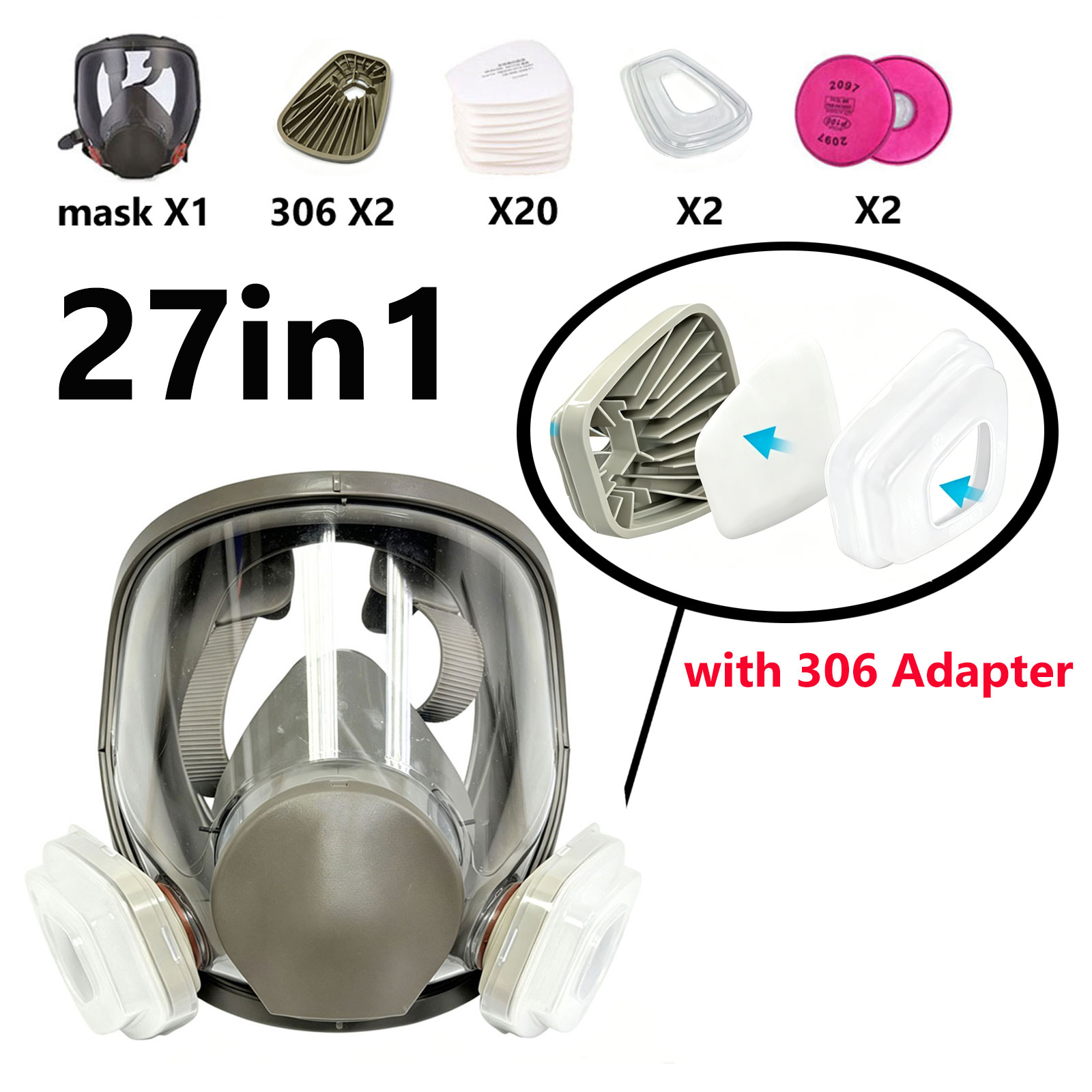 Respirateur intégral 6800 avec - Woodworking Respirator avis et prix